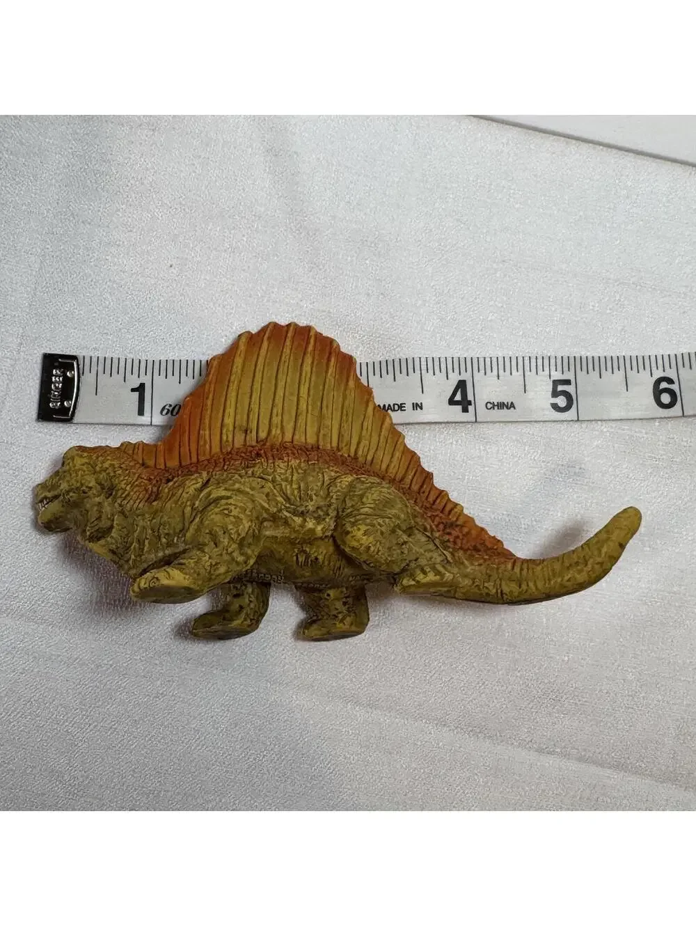 Vintage Dimetrodon UKRD Dinosaur Spine Back 1992‎ Orange Yellow PVC Figure